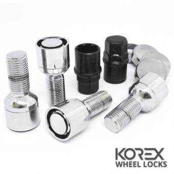 Korex | Болты секретные М14x1.5x28 Сфера Вращающееся кольцо Ключ 17-19 (Audi, SsangYong, Seat, Skoda, Mercedes-Benz, Volkswagen) оригинальные диски