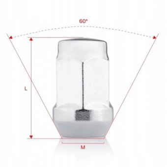 Гайка колесная M12x1,25x35мм Конус Хром Ключ 19 (Subaru, Suzuki, Niva, Nissan, Infiniti, Matiz)
