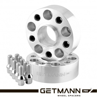 Колёсная проставка-адаптер 50мм PCD 5х120 DIA 72.6 с футорками 14x1.5 для BMW, Mini (Кованый алюминий)