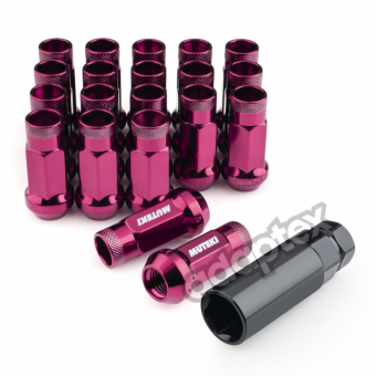 Комплект колесных тюнинг гаек М12x1,5x48мм Конус Фиолетовые Ключ 17