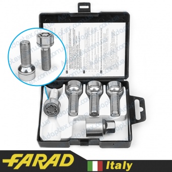 FARAD STARLOCK | Болты секретки М14x1.5x35 Сфера R14 Вращающееся кольцо Ключ 17