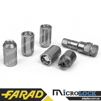FARAD MICROLOCK | Гайки секретки М12х1.5х36 Конус для узких отверстий в дисках Внутренний ключ 17-19