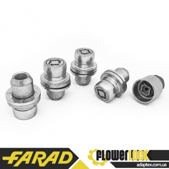 FARAD STARLOCK | Гайки секретки М14х1.5х46 Прессшайба Вращающееся кольцо Ключ 22 (для оригинальных дисков Land Rover)