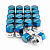 Комплект колесных гаек IRAYS M12х1.25х32 Конус Ключ 19 (T-Blue)
