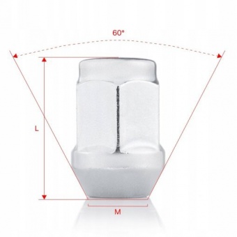 Гайка колесная M12x1,25x35мм Конус Хром Ключ 21 (Subaru, Suzuki, Niva, Nissan, Infiniti, Matiz)