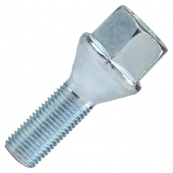 Болт колесный М12x1.25x27мм Конус Цинк Ключ 19 (Jeep, Dodge)