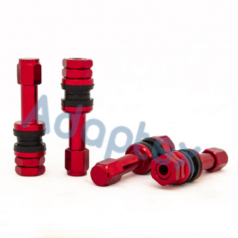 Разборной вентиль для колесного диска (Красный) Алюминиевый