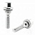 Болт колесный М12x1.25x34мм Прессшайба Хром Ключ 17 (Peugeot, Citroen) Удлиненный (для проставок 20мм)